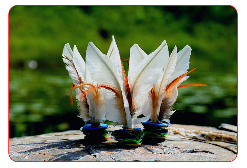 贝千昀康毽子比赛专用训练成人健身大白毽子儿童小学生幼儿园耐踢鸡毛