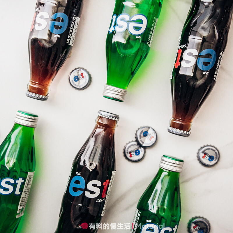 泰国est可乐肥宅快乐水奶油苏打味汽水碳酸饮料250ml可乐奶油苏打各6