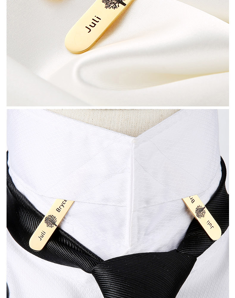 gt绅诚领撑金色衬衫领撑男衬衣领撑片衬衫金属领插片怦然心动送男金色