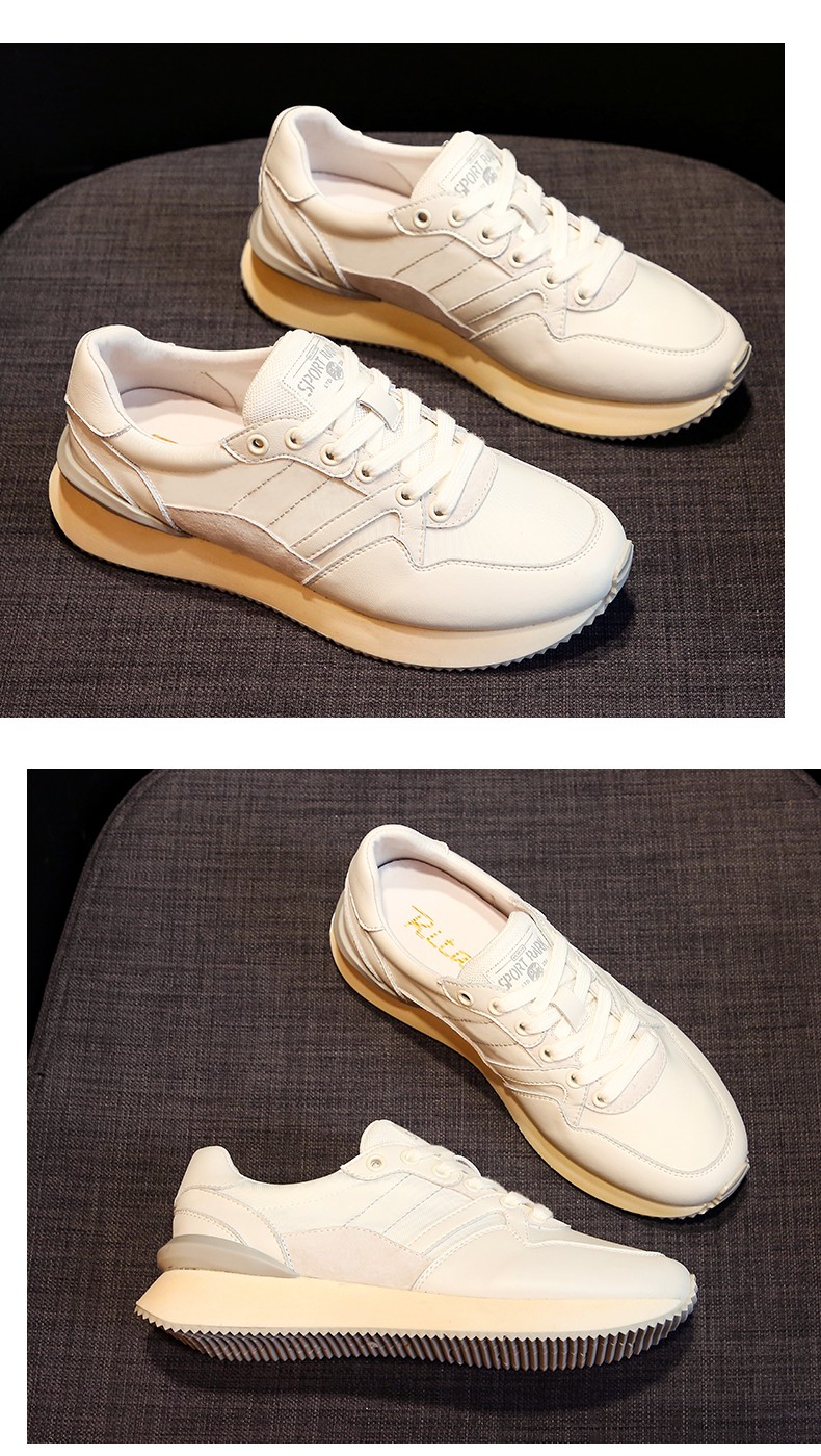 日泰板鞋女鞋2021夏季新款透气百搭复古低帮厚底休闲鞋子运动鞋小白鞋