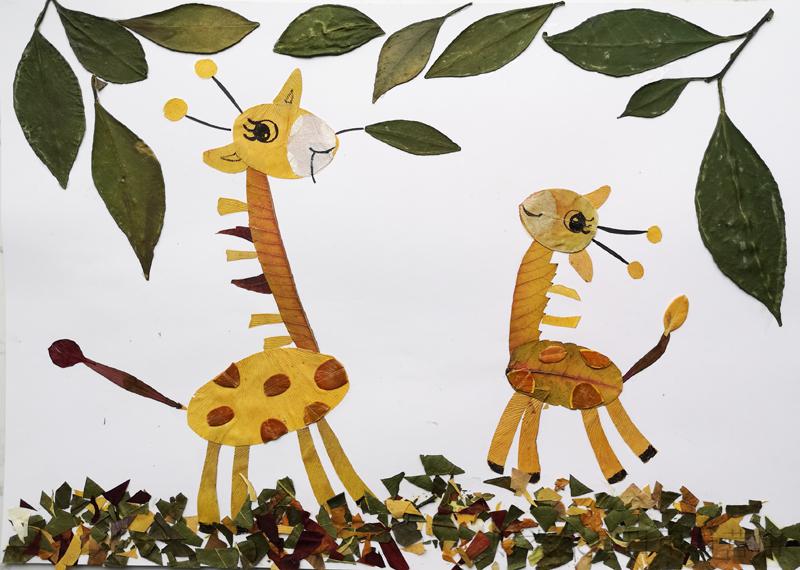 好玩的树叶画 学校作业大自然 树叶贴画幼儿园手工活动材料包小学生