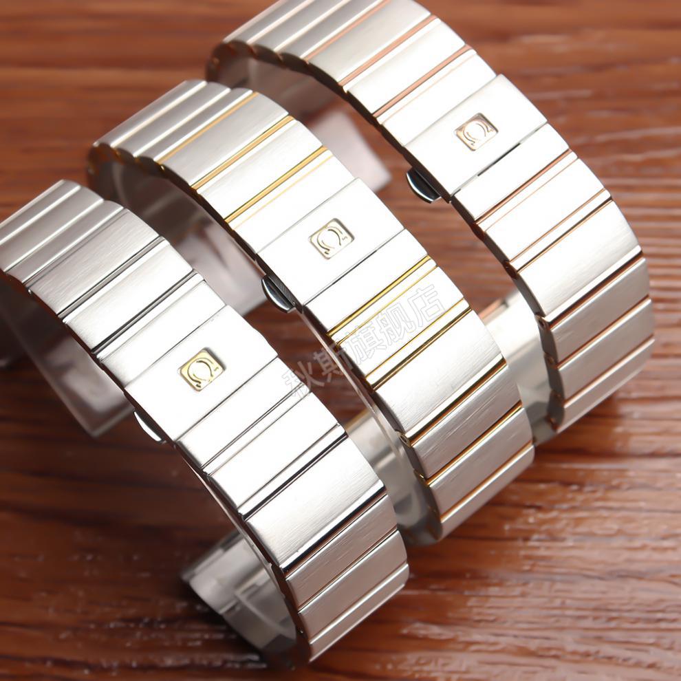 欧米茄手表表带原装欧米茄手表带钢带双鹰星座系列男女原装款式蝴蝶扣