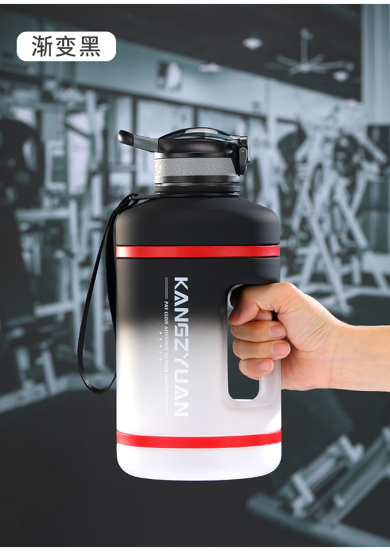肯豆同款bottled肯豆同款吨桶吨超大水壶大容量运动健身水桶型水杯耐