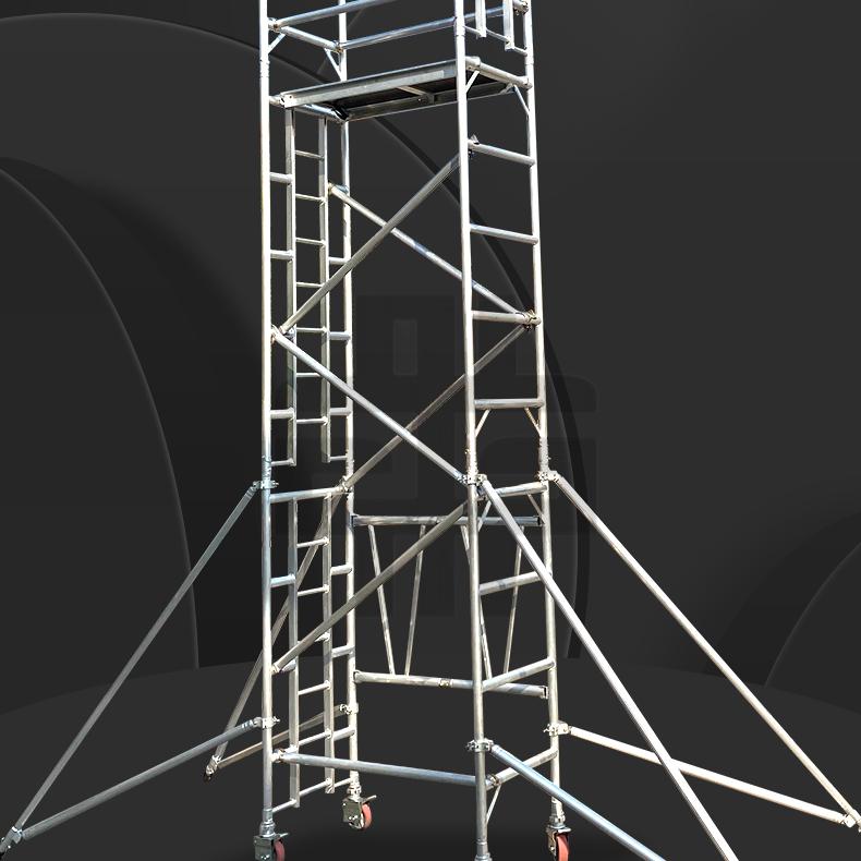 脚手架移动脚手架折叠小型手脚架工地建筑铝合金脚手架移动平台 jns