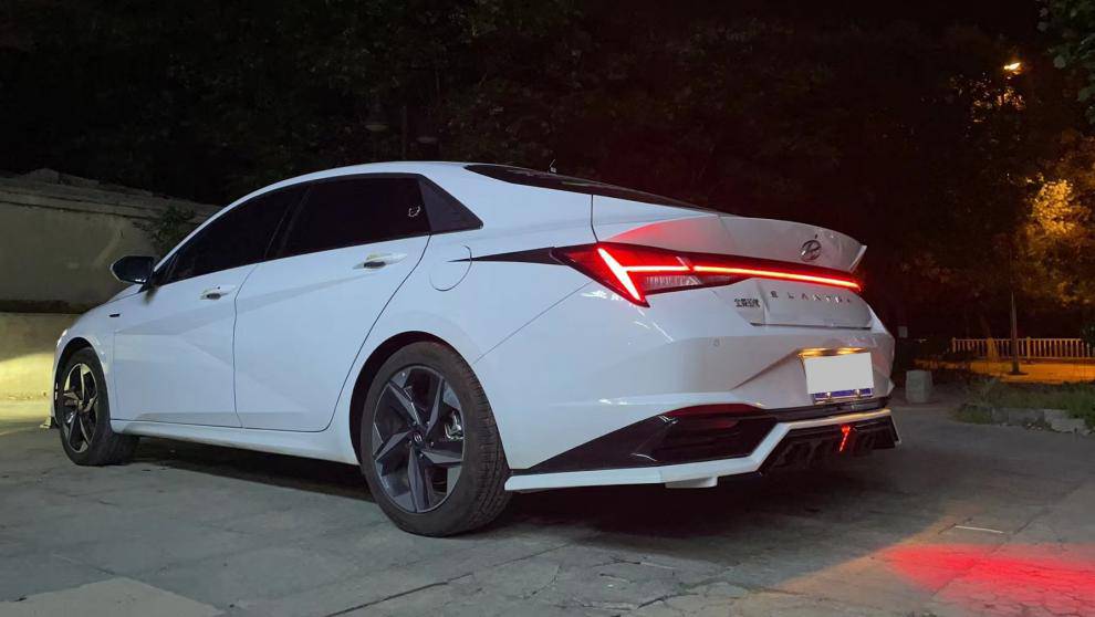 适用于21款现代七代伊兰特前铲北京一体式后扰流改装包围后唇前唇侧裙