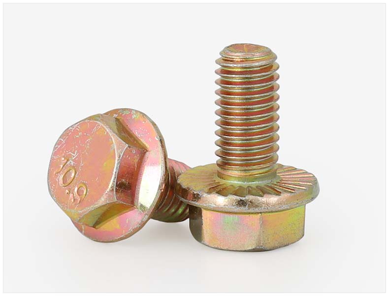 9级法兰面螺丝防滑螺栓高强度加大六角带垫螺丝钉 m12*90半牙(5个)