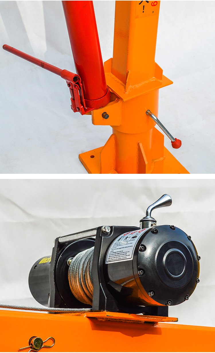 定制车载吊机12v24伏1吨电动葫芦220v货车起重机随车吊车用小型吊运机