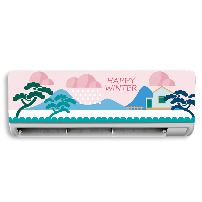 壁挂式空调风景花卉翻新贴膜空调贴纸装饰空调贴空调贴画桌面贴纸