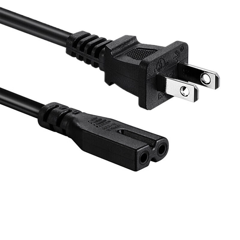 适用飞利浦乐视海尔长虹aoc电视机电源线d字形平口一方一圆插口显示器