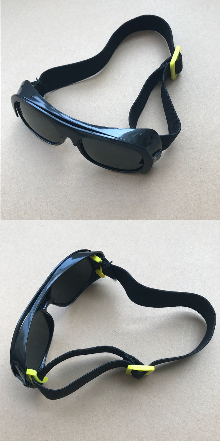 电焊脸部防护全脸防烤脸面罩头戴式轻便简易氩弧焊焊工面具眼镜 透明