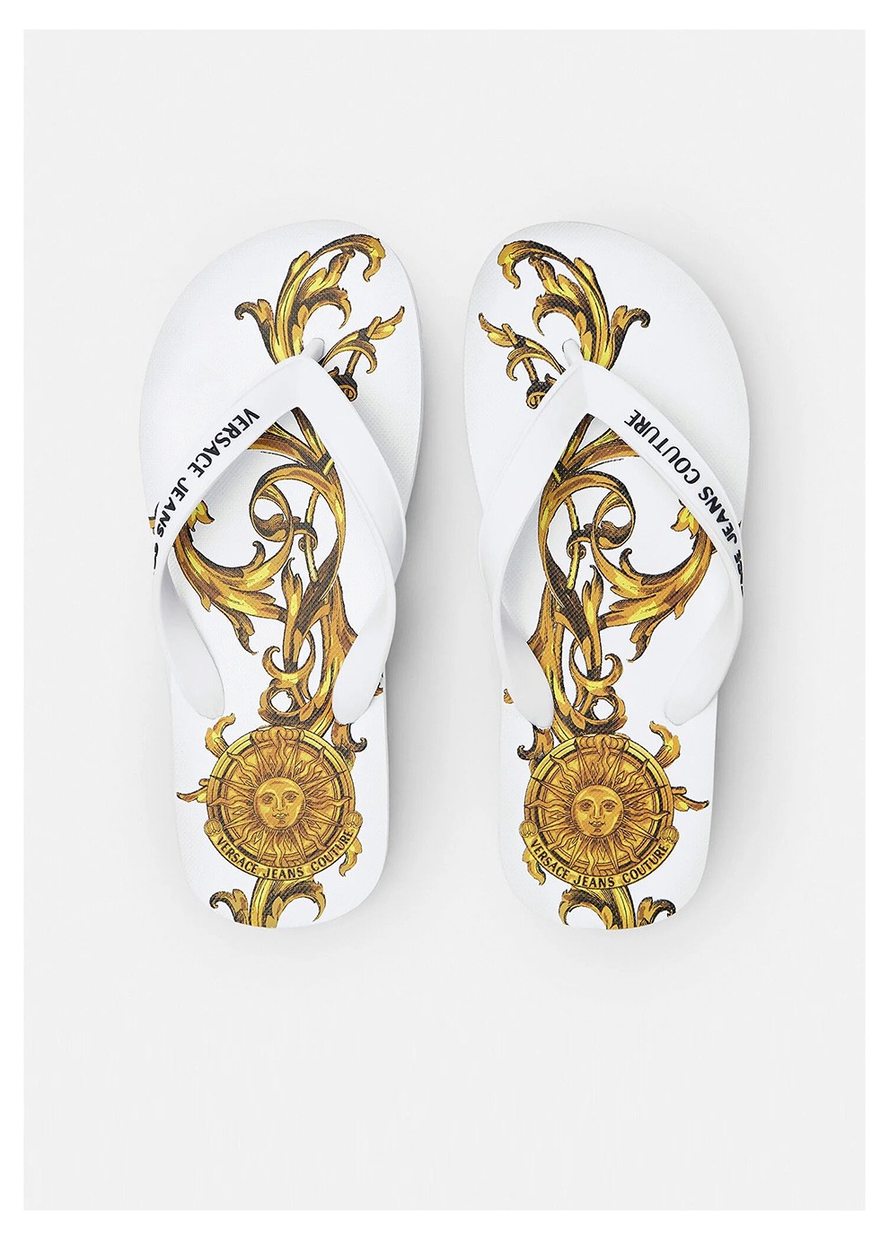 versacejeanscouture范思哲2022新款男士橡胶印花人字拖凉鞋休闲拖鞋