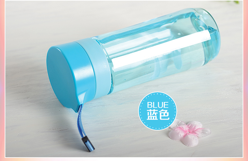 
                                                            富光太空杯500ml学生杯带盖过滤网塑料水杯子随手杯 防漏创意情侣杯户外运动水杯 绿色                
