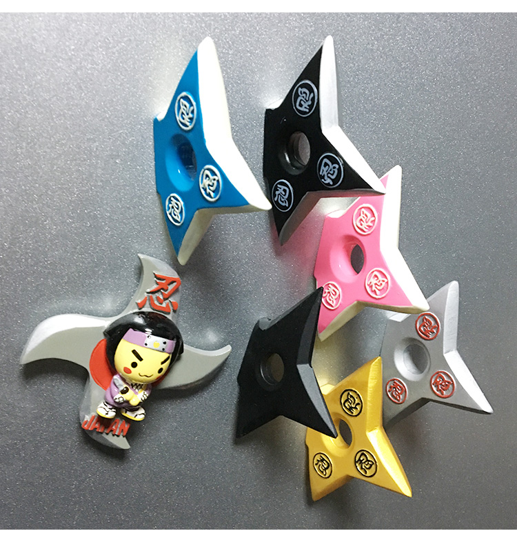 日本忍者飞镖吸铁石冰箱贴磁贴3d立体创意个性磁铁韩国磁性留言贴