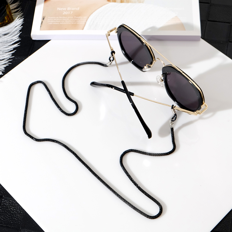北方虎 复古男太阳眼镜链条挂脖金属绳子女墨镜 黑色眼镜链 不含眼镜