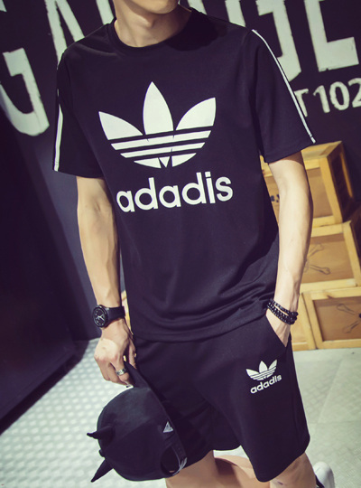 店主风夏装新款男装短袖运动裤男士休闲套装潮男卫衣套装 白色 xl