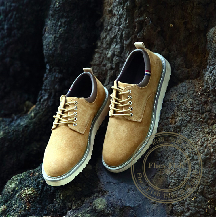 奢侈品牌fhesfish伐木鞋流行男鞋男士运动休闲鞋圆头系带橡胶板鞋专柜