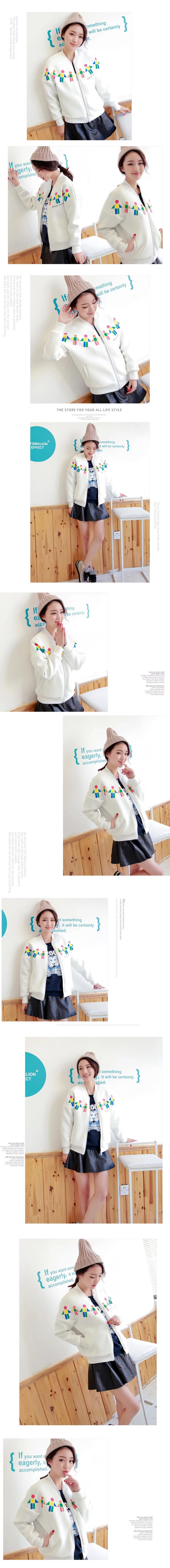 锐彧服饰2015秋棒球服女开衫新款卫衣上衣情侣女装太空棉薄外套 黑色 M