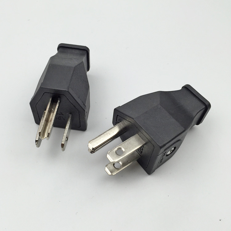 全铜美标电源插头插座 工业插 美式接线插头美规可拆插头15a125v 1-19