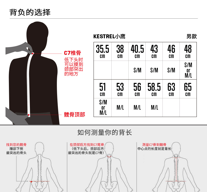 商品名称:osprey 小鹰 户外登山包 kestrel 38升48升58升68升双肩背包