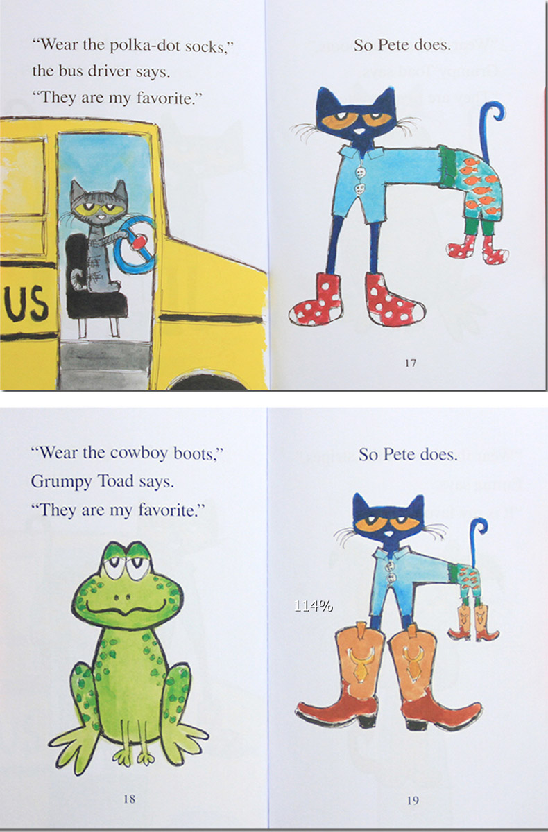 华研原版 儿童英文绘本 pete the cat 皮特猫英语阅