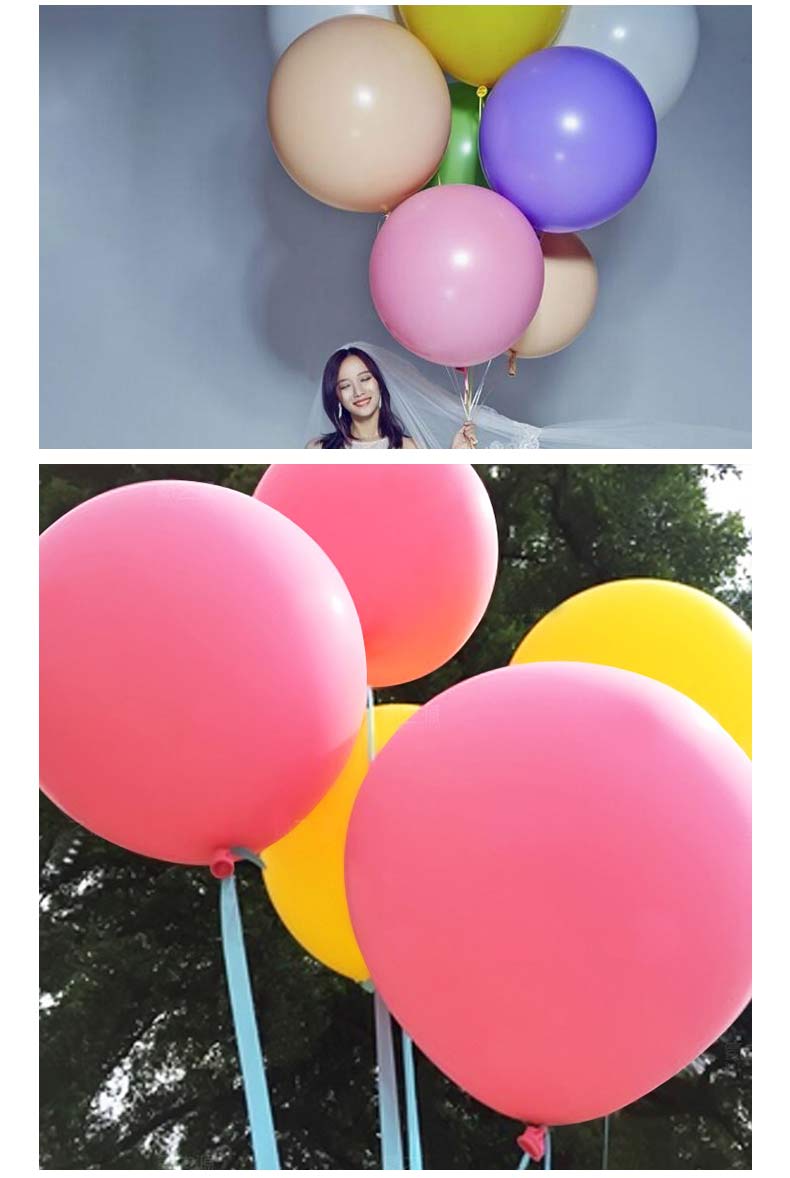 36寸加厚圆形大号乳胶气球拍照道具婚礼婚庆用品生日装饰超大汽球