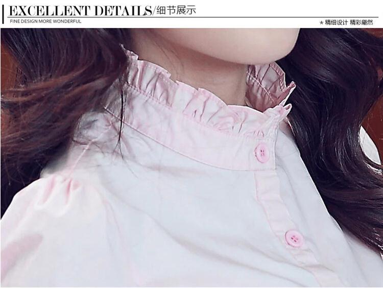 九月女装店*2015秋季新款女式职业白色衬衣 韩版修身长袖打底衫衬衫女式 白色 M