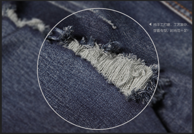 锐彧服饰2015秋冬新款牛仔半身裙修身手工打磨性感开叉一步裙 牛仔蓝 L