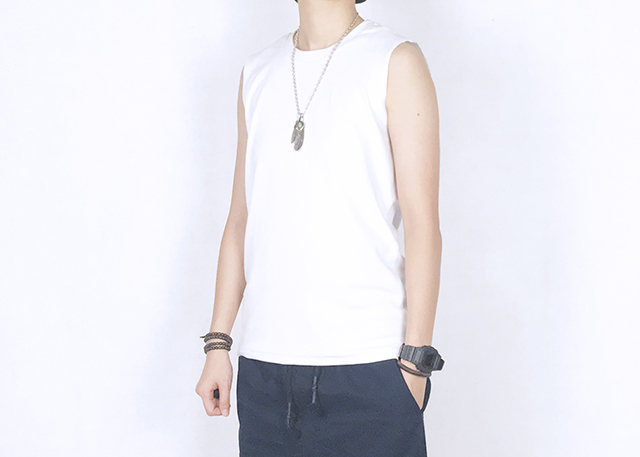 纯色加厚短袖无袖t恤背心坎肩les帅t林弯弯中性装小码男装 黑色 s