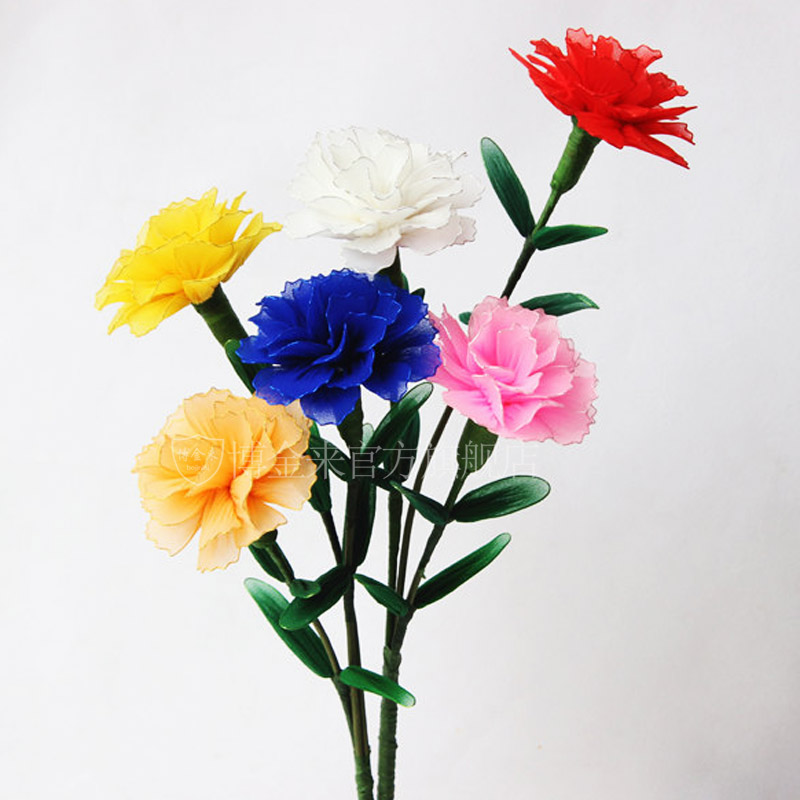 康乃馨材料包 丝网花仿真花全套餐 手工丝网花 康乃馨花材料包 工具包