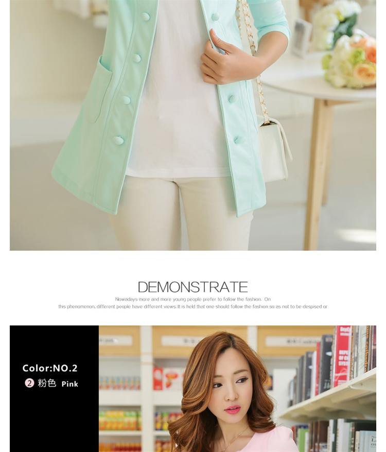 九月女装店*秋装新品韩版女装修身显瘦西装HXBXF337 白色 XL