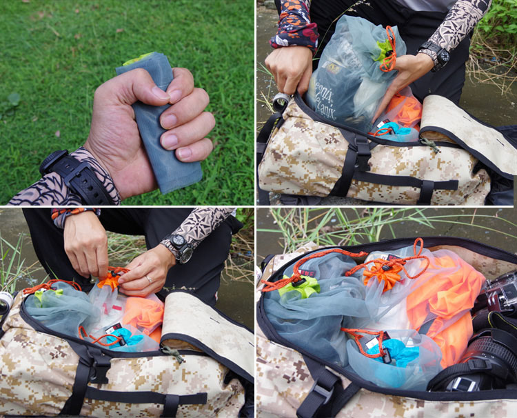 三峰出 15D轻量化网纱收纳袋 大容量 抽绳袋 整理袋-京东