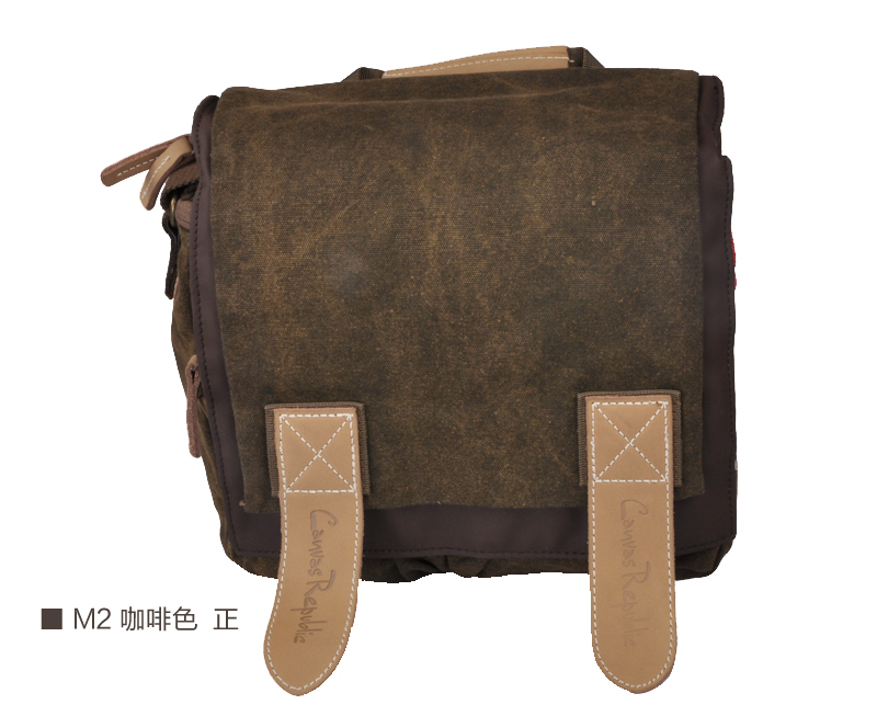 caden卡登 摄影包单肩包 单反包佳能单反相机包斜跨尼康帆布复古 黑色