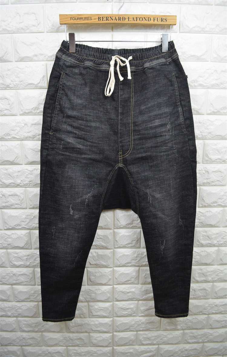 春秋宽松哈伦大垮裤女牛仔裤潮流吊裆裤显瘦长裤韩范嘻哈裤街舞裤