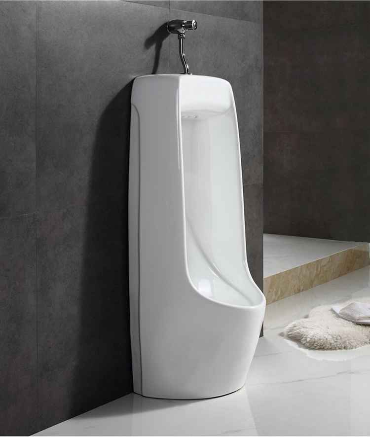 捷陶jietao小便斗落地式小便池手按式男士小便器陶瓷尿斗立地式便斗