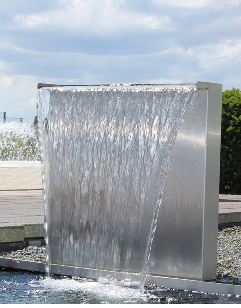 德国进口欧亚瑟(oase) 304不锈钢水景瀑布出水口 瀑布流水墙 鱼池装饰