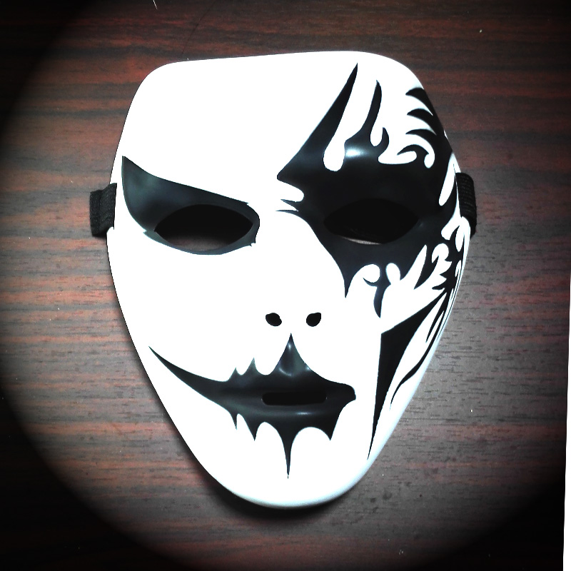创意玩特色街舞v字死神鬼舞假面白色恐怖手绘男女道具装饰万圣节面具