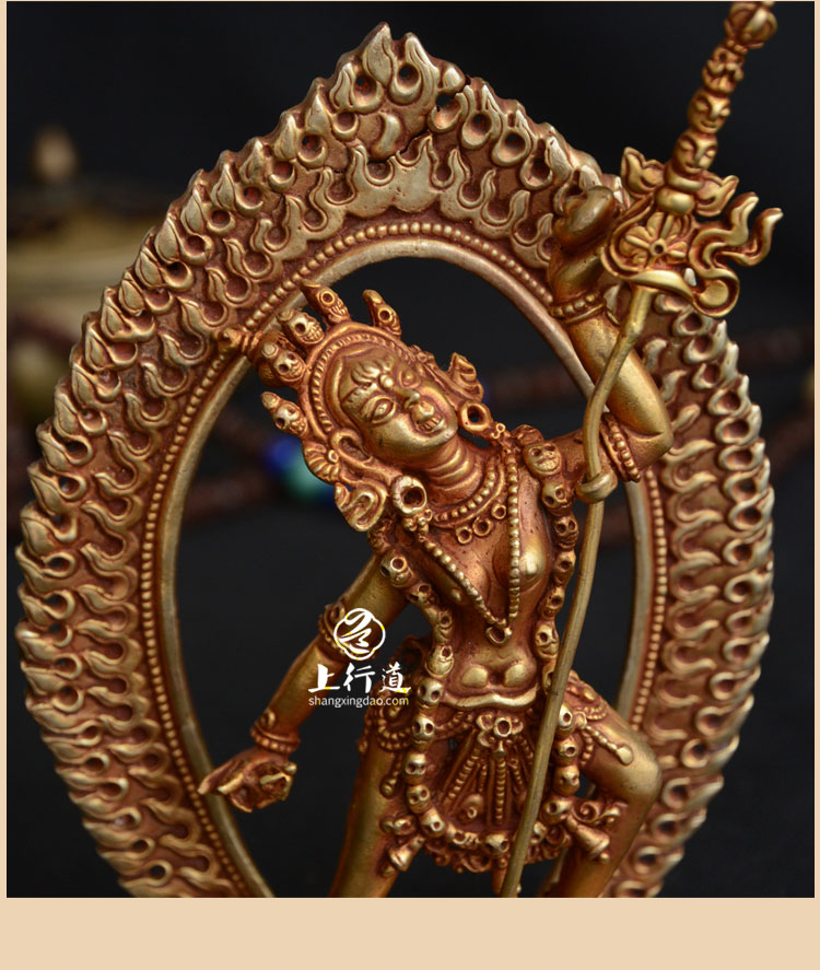 上行道那洛空行母护法像卡雀玛密宗佛像尼泊尔手工铜鎏金藏传佛教不含