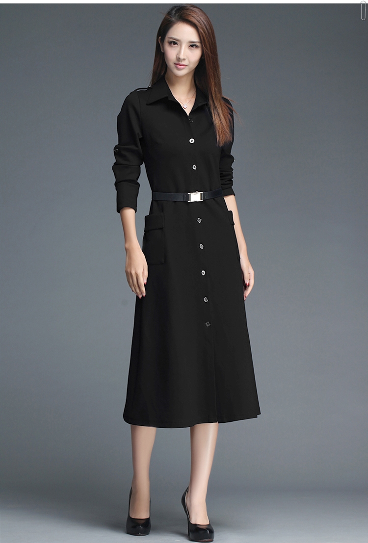 女装 连衣裙 牵秀 牵秀服装店*秋季新品长袖连衣裙秋装新款秋冬打底