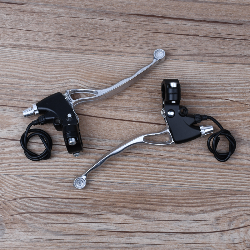 电动车配件踏板车刹把刹车把手刹车手柄带线加厚全铝白色闸把小鸟绿源