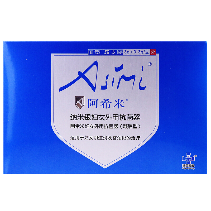 阿希米(asimi) 妇女外用抗菌器(凝胶型)妇科炎症 1盒纳米银5g*6支