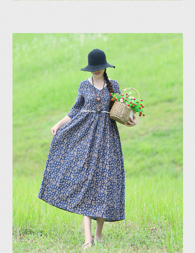 【特卖】子牧棉麻 民族风女装文艺复古套头显瘦宽松