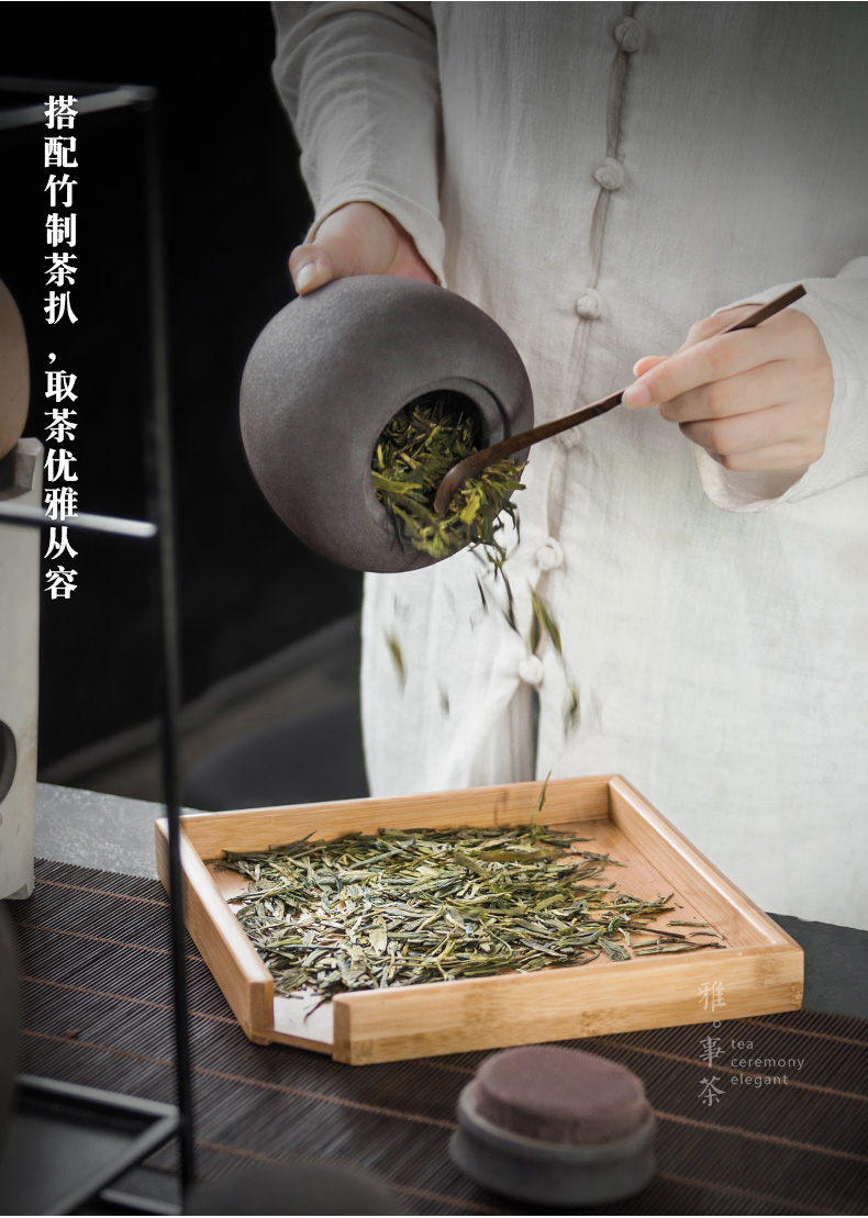 象运福复古茶叶罐陶瓷密封罐存茶罐家用功夫茶具大号装茶叶罐茶道心缘