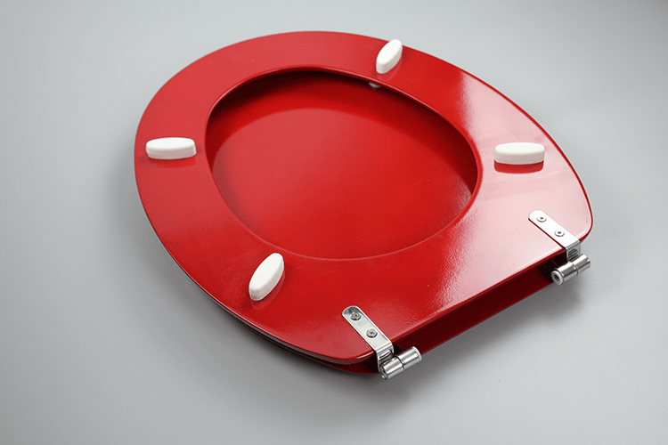 立名liming木质马桶盖通用加厚坐便器盖板马桶圈m112bu/l634 红色