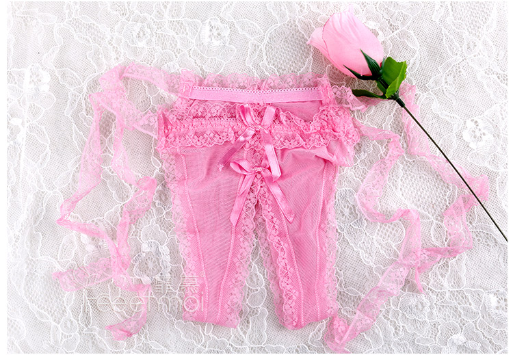 礼品t裤激情丁字裤女礼品礼物角色扮演情趣性用品7126开裆红内裤单支