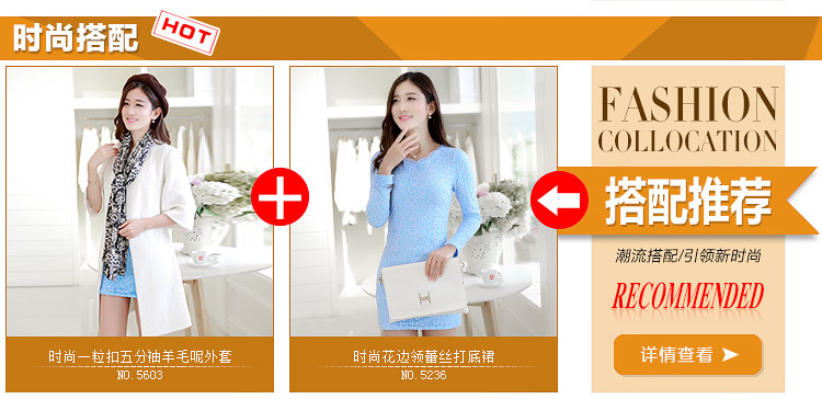 雅婷店2015秋冬保暖圆领荷叶花边长袖加绒加厚蕾丝衫 杏色 加绒加厚优质版 L码 搭配款也有货