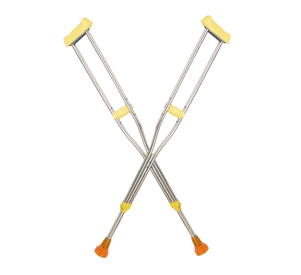 烨泰yetai加厚不锈钢拐杖残疾人腋下双拐高度可调节助步器大号一对