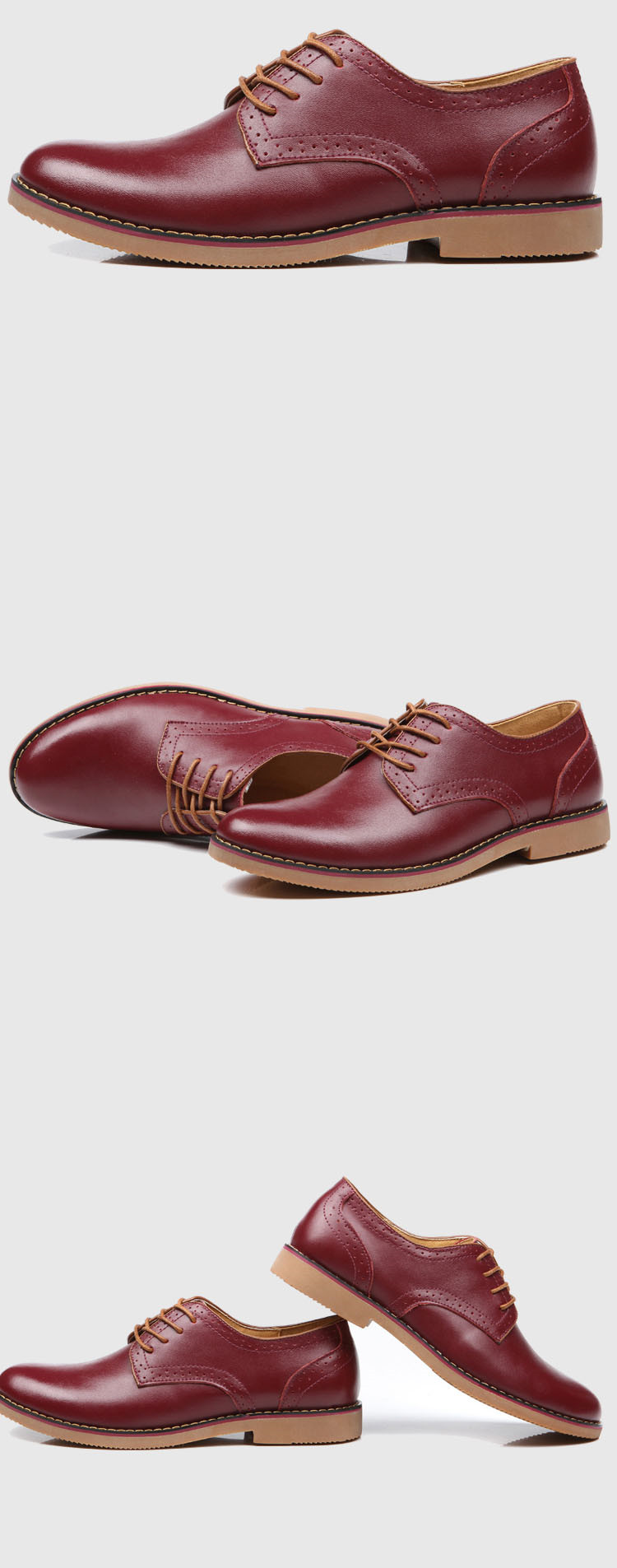 figobosh菲戈波仕2015秋季新款圆头系带耐磨时尚男鞋橡胶底纯色 黑色