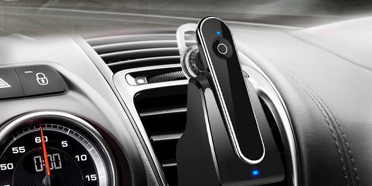 1开车无线接听电话耳塞挂耳式充电底座汽车用品 黑色