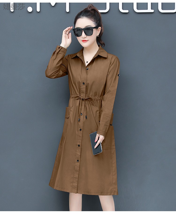 2018年新款女士风衣中长款外套秋季高中初中生女生秋天衣服学生少女