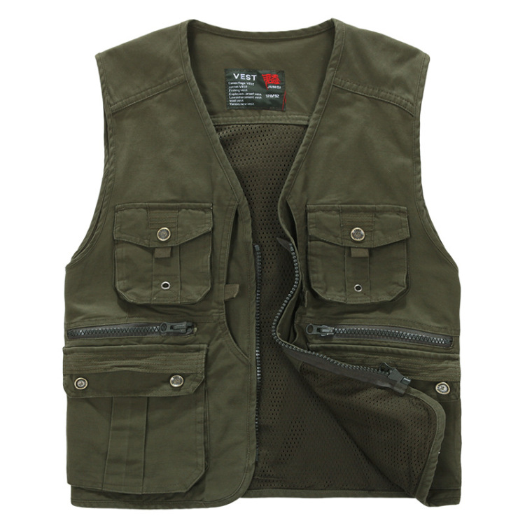 多口袋休闲军绿马甲战术背心2016新款 外贸mk006 170